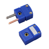 Konektor Termokopel Tipe K Suhu Tinggi 200 ℃   Steker Jantan & Betina untuk Sensor Suhu Industri, Konektor Mini Jantan