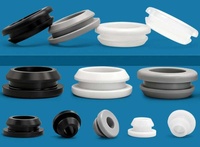 Bouchon en caoutchouc de silicone à trou traversant, joint d'étanchéité, passe-fils rond en silicone, bouchon en caoutchouc
