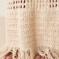 Ensemble Femme 2025 en Tricot Crochet, Haut sans Manches & Jupe Longue, Vêtements de Plage Creux, Tenue d'Été Deux Pièces