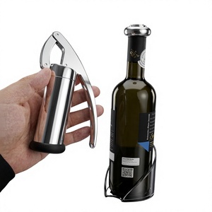 <b>Wine</b> Vacuum Pump With <b>Stopper</b> Metal Portable Bottle Sealer Modern Design - Product Image 3