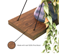 Rak Dinding Kayu Rustic Industrial - Tempat Pot Bunga Bentuk Segitiga untuk Ruang Tamu