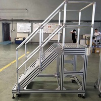 Usine Vente Chaude Mobile Entrepôt Roue Plate-Forme Roulante Échelle avec Roulettes