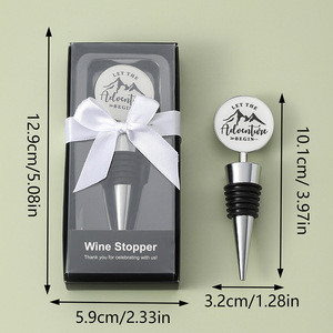 <b>Wine</b> <b>Stopper</b> Metal Sealing Bottle Plug Personalized Gift For Wedding Party - Product Image 2