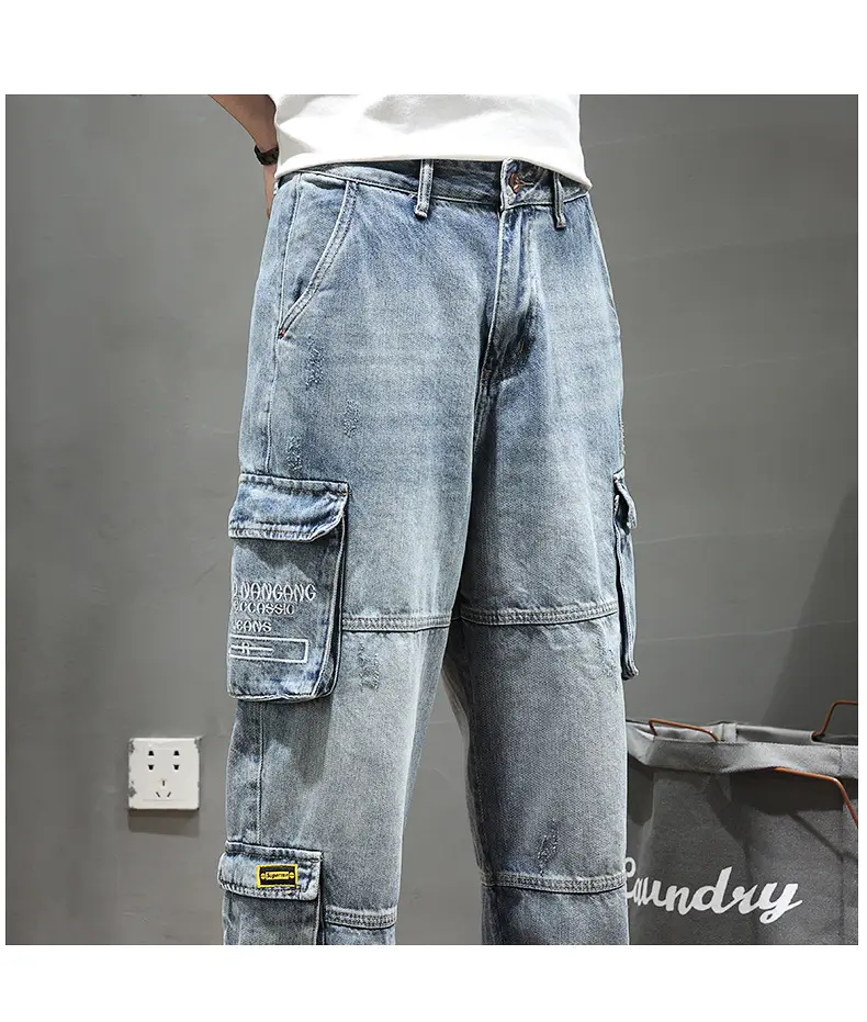 卸売新ファッション2022ジーンズパンツチェラナメンズジーンズプリア高品質スリムスキニーデミンメンズカーゴジーンズ