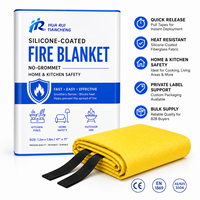 Couverture anti-feu en fibre de verre enduite de silicone de qualité supérieure, conçue pour la sécurité familiale
