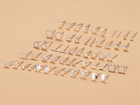 925 Sterling Silber Niedliche Mond-Stern-Ohrstecker für Damen |   Anti-Blocking-Ohrringe mit zierlichem Stern- und Mondmotiv, Schmuck, Geschenk
