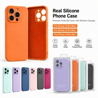 Casing HP iPhone 15 14 13 Pro Max dari Silikon Solid Berkualitas, Pelindung Premium dengan Pengisian Daya Nirkabel