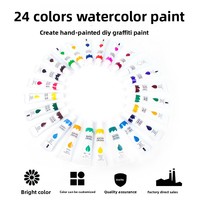 Pintura de Acuarela de 6 ml en Caja de Hierro para Publicidad y Creaciones Artísticas Infantiles en Lienzo y Papel, Colores Vivos