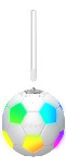 Fußballförmiger Party-Lautsprecher mit RGB-Farbiger LED-Beleuchtung, Speicherkarten-Wiedergabe, Wasserdicht, Kabellos, Mini-Design