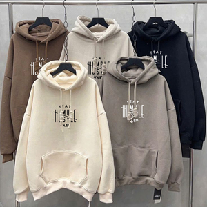 Người đàn ông của vải Áo Thun Hoodie 500gsm cotton áo len Drop Shoulder Jumper tùy chỉnh in Hoodie - Product Image 1
