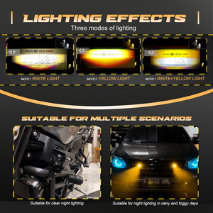 Faro Delantero LED <span class=keywords><strong>para</strong></span> Motocicleta, Luces Auxiliares, Luces de Conducción, Luces Antiniebla Altas/Bajas, Súper Brillantes, 100 W, 6000 K, 12 V, 24 V - Product Image 2