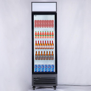 Réfrigérateur vertical de porte simple d'<span class=keywords><strong>armoire</strong></span> de <span class=keywords><strong>boisson</strong></span> debout commerciale réfrigérateur mince de barre de porte en verre de 14 pieds cubes de haut - Product Image 2