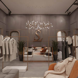 Soporte de exhibición de ropa con logotipo personalizado Tienda de ropa de moda Estante de exhibición de metal Estantes de exhibición de <span class=keywords><strong>boutique</strong></span> de madera - Product Image 5