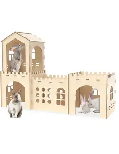 Coelho madeira casa castlebunny casas coelho madeira esconderijos montagem madeira compensada coelho madeira esconder casa castelo brinquedo