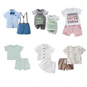 Ensembles de Vêtements Mixtes en Coton de Haute Qualité pour Enfants de 0 à 12 Ans - Robes, Hauts et Bas Assortis à la Mode - Vente en Gros - Product Image 1