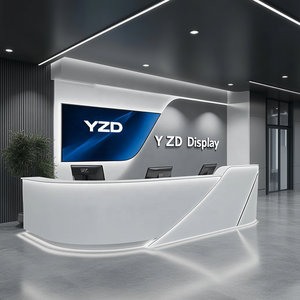 Tùy chỉnh hiện đại vàng trang sức cửa hàng đồ nội thất nhân tạo đá hiển thị truy cập bàn cho đồ trang sức linh hoạt cho khách sạn & Trường học - Product Image 2