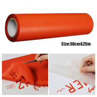 Vinilo Termotransferible de PVC de Alta Calidad, Rollo de 61CM*25M, Película de Vinilo Textil HTV para Impresión de Ropa, Grosor de 120-150um, Resistente a 40-60 Lavados