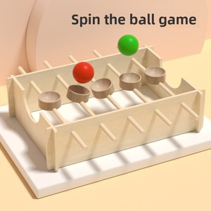 Jeu de bureau en bois à billes rotatives pour enfants de 3 à 7 ans, entraînement de la coordination œil-main, jouet éducatif - Product Image 2