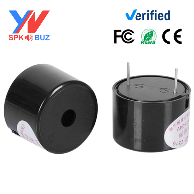 YueNeng HND-2316 23*16MM Piezo Active Buzzer DC3-24V ABS Material 95dB Sound Pressure Level Continuous Alarm
