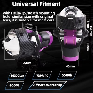 Vietnam USA Hot Sale 3 Inch L70 Bi LED Laser <b>Projector</b> Lens Headlight 54w 72w Carbon Fiber Shroud High Quality Automotive <b>Lights</b> - Product Image 5