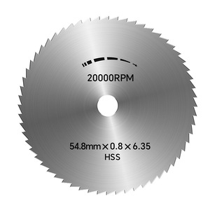 Disco de Sierra Circular de Acero de Alta Velocidad 54.8mm X 0.8mm X 6.35mm HSS para Corte de Metal de Uso Industrial - Product Image 1