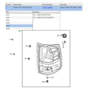 Lampe de recul personnalisée 55277415AF pour <span class=keywords><strong>Dodge</strong></span> 2009-2024 - Product Image 5