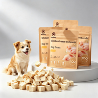 Nourriture sèche pour chiens lyophilisée en gros, riche en protéines, sans additifs, poulet, bœuf, pour chats, chiens, animaux de compagnie, en-cas