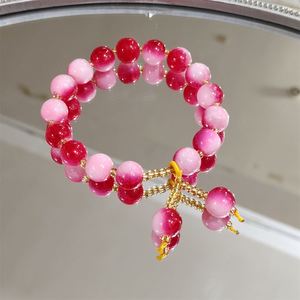 Pulsera de Cristal de Color Caramelo de Moda, Pulsera Ajustable con Cuentas de Vidrio, Joyería Fina para Mujeres y Niñas - Product Image 4