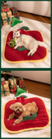 Lit pour animaux de compagnie moderne et mignon pour l'hiver, léger et épais, cadeau de Noël, coussin douillet pour chien et chat, peluche douce, festif, vente en gros