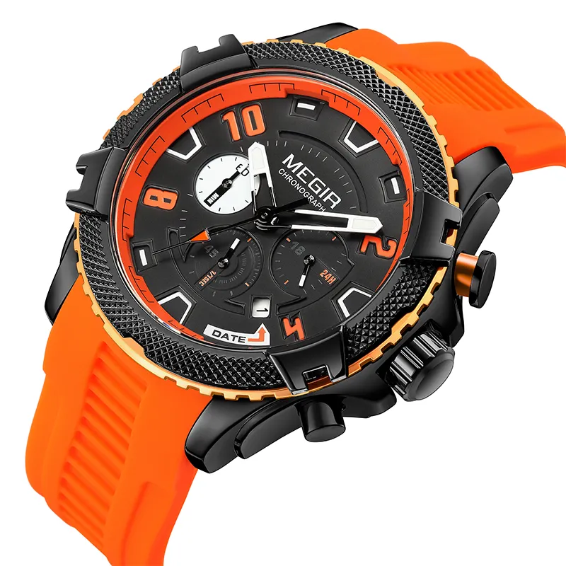 2022 promotional sports big dial gents watch reloj megir luxury clock timepiece vogue outdoor boys watches