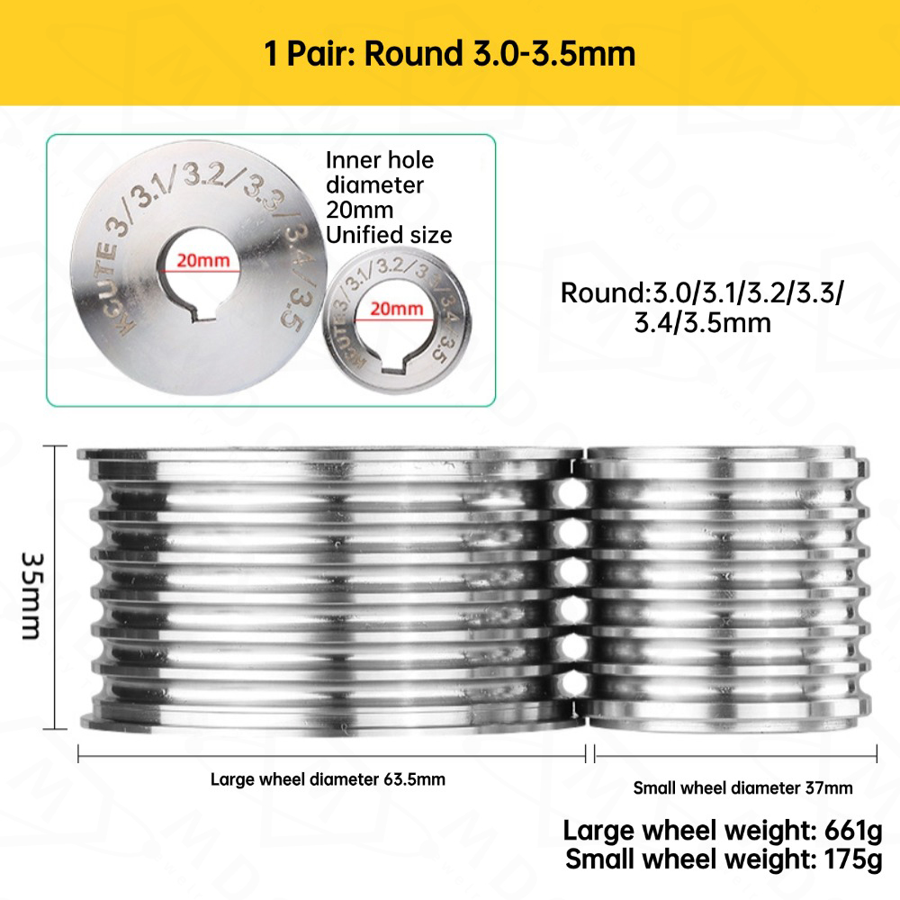 4. Round (3.0-3.5mm) - 1 Pair