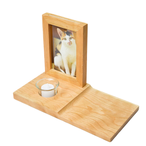 Cadre photo commémoratif pour animaux de compagnie de <span class=keywords><strong>6</strong></span> pouces avec coupe en verre et tablette commémorative temporaire pour contenir les cendres, les dents, les cheveux et les os - Product Image 1