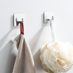 Crochets muraux adhésifs robustes en acier inoxydable carré, sans perçage, <span class=keywords><strong>pour</strong></span> manteaux, serviettes, peignoirs, organisateur de cuisine - Product Image 3