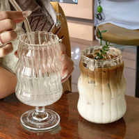 Tasses à café en verre en forme de nuage Ins haute apparence Bar jus gobelet à boisson froide avec paille