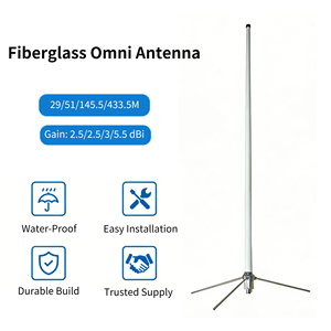 <span class=keywords><strong>Antenne</strong></span> omnidirectionnelle colinéaire quadri-bande en fibre de verre 28/50,5/145/435 MHz <span class=keywords><strong>pour</strong></span> <span class=keywords><strong>radio</strong></span> de base 10m/6m/2m/70cm - Product Image 2