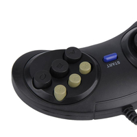 Manette filaire Sega pour Sega Genesis, contrôleur de jeu classique USB, 6 boutons, joystick pour jeux rétro MD2 PC MAC Mega Drive