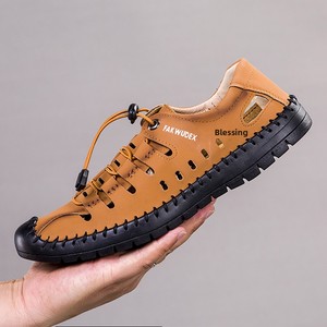 Sandales à plateforme pour hommes, respirantes, avec bande élastique croisée, chaussures en PU pour l'extérieur, décontractées, habillées, à semelle souple, antidérapantes, imperméables - Product Image 4