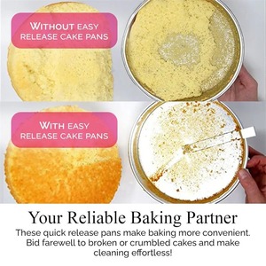 DIY Round Cake Baking Mold Quick Release <b>Easy</b>-<b>Out</b> Cake Pans Stainless Steel Nonstick Kitchen Home Bakery Bakeware Tool - Product Image 4