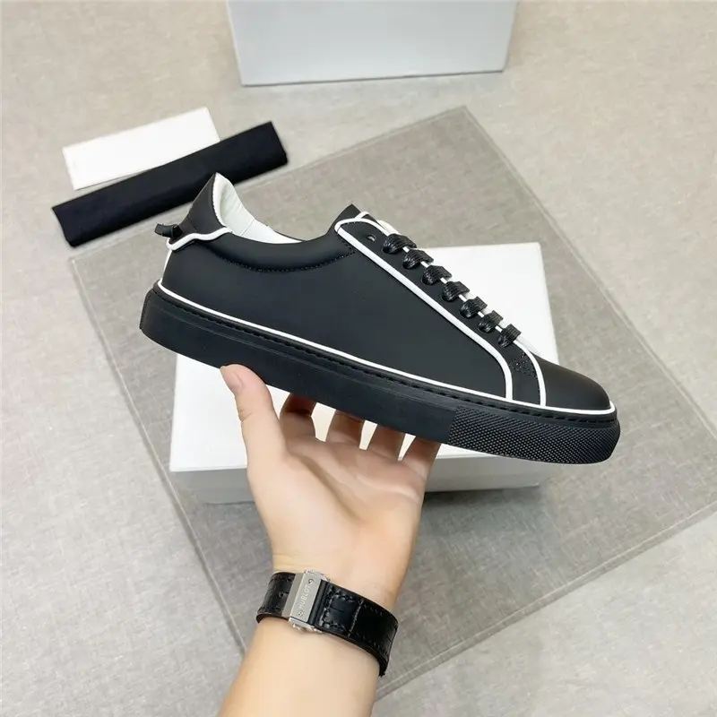Line small white shoes low top men's board shoes leather lace-up fashion shoes all match skateboard