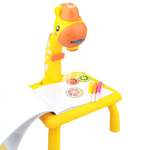Table de Projection Éducative pour Enfants : Tableau d'Apprentissage et de Dessin Thème Cerf Graffiti, Jouet Éducatif à Assembler pour l'Éveil Artistique et la Concentration des Enfants - Product Image 1