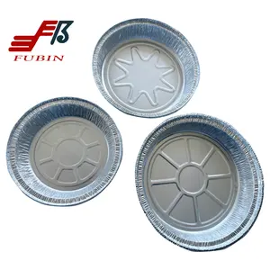 7 8 9 Inch Pizza Pan Aluminiumfolie Container Ronde Vorm Lucht Friteuse Oven Liner Voor Restaurant Catering