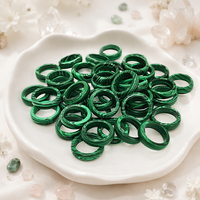 Bagues en pierre de malachite synthétique, motif vert, bijoux, tailles 7, 8, 9, cadeau, fête, anniversaire