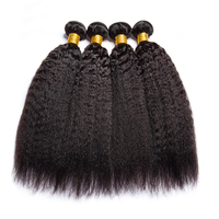 Vente en gros usine – Lots de cheveux humains vierges 100 % naturels, lisses et crépus, cheveux birmans, afro crépus, extensions de cheveux en vrac de 10 à 30 pouces en stock