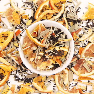 Le citron d'écorce d'<span class=keywords><strong>orange</strong></span> mélange le thé noir mélangé et la citronnelle séchée pour la boisson d'été - Product Image 4
