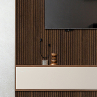 Panneaux muraux rainurés en PVC WPC imitation bois, résistance aux chocs de 2900 mm, installation facile, légers, grain de bois personnalisé, vente en gros