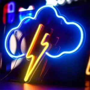 Hot popular Gaming kids room decorative USB cloud with lighting led light up sign light for indoor decoration