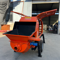 Pompe de transfert de béton portable à mortier de pierre fine - Pompe de sol pour le coulage et l'alimentation de colonnes de structures secondaires