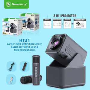 Mini projecteur vidéo HD 720P HT31 avec <span class=keywords><strong>support</strong></span> <span class=keywords><strong>mural</strong></span>, home cinéma portable adapté aux dortoirs et aux chambres - Product Image 2