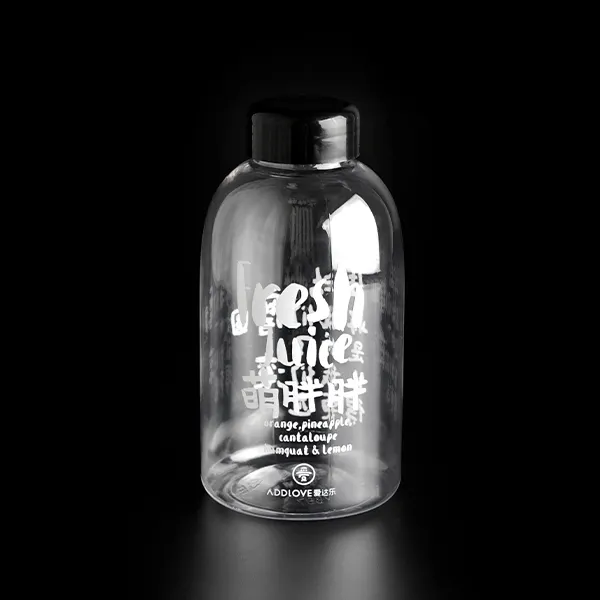 8oz12oz16oz丸型ジュースプラスチックボトル飲料用包装プラスチックスクリューボトル蓋付き新しい空のペットボトル店用