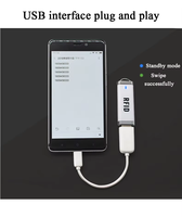 Mini Lector RFID USB OTG, Conexión y Uso Inmediatos, Solo Lectura, Escáner de Tarjetas IC de Proximidad